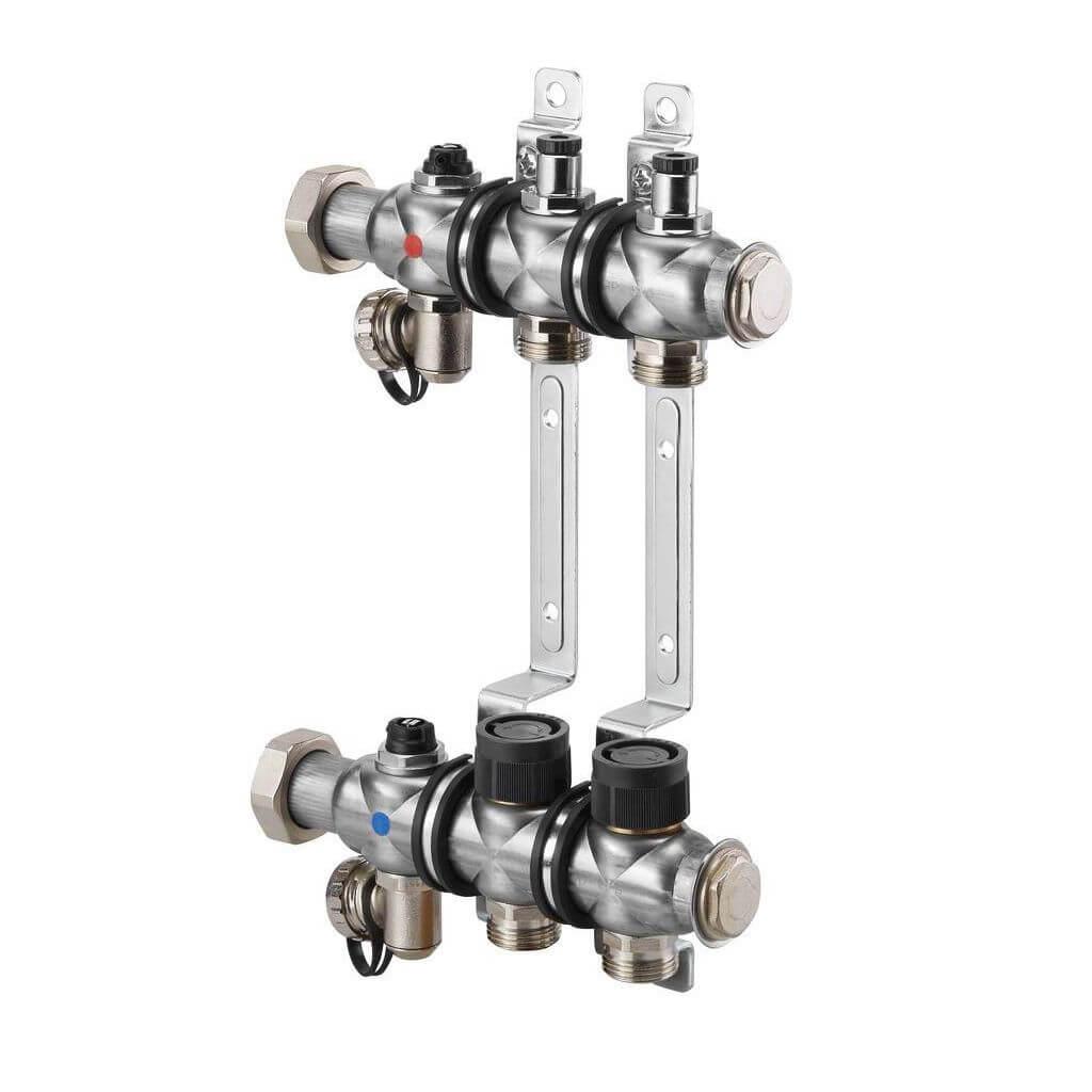 Colector de acero inoxidable Oventrop "Multidis SF"