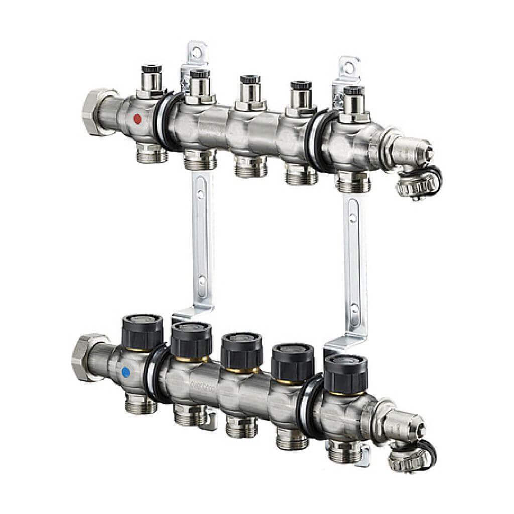 Colector de acero inoxidable Oventrop "Multidis SF"
