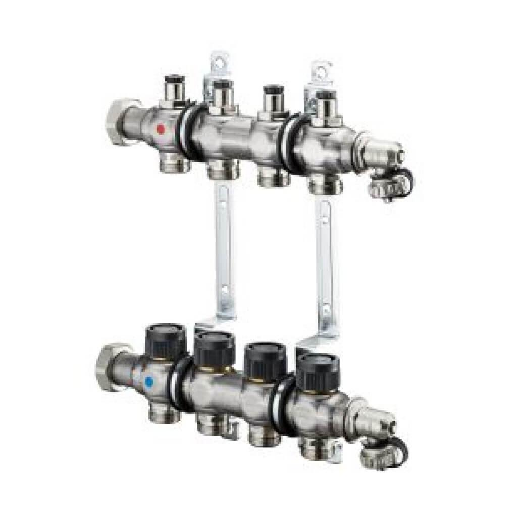 Colector de acero inoxidable Oventrop "Multidis SF"