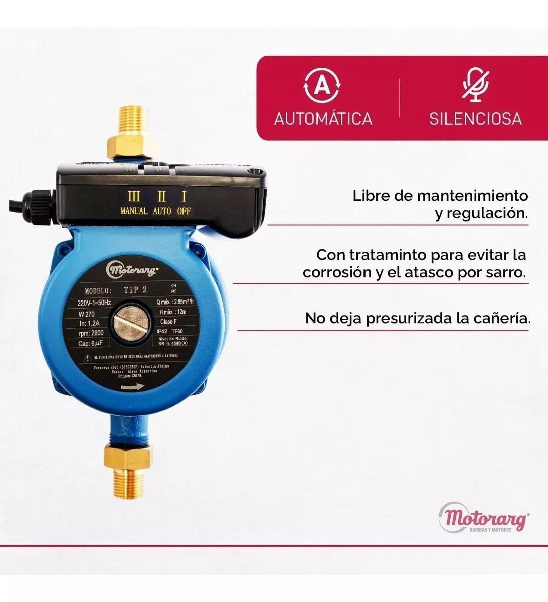 Bombas Presurizadoras Motorarg Tip 1 y Tip 2