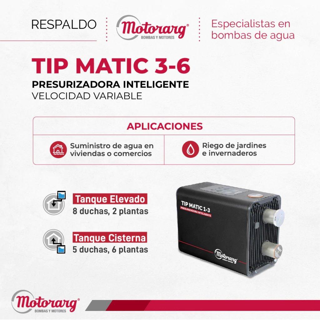 Bomba Presurizadora Inteligente Motorarg Tip Matic